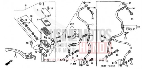 FR. BRAKE MASTER CYLINDER (CB1300/F/F1/S) CB1300F3 de 2003